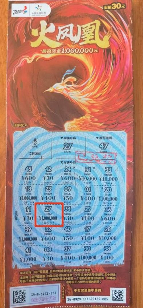 网上股票配资杠杆 彩民刮中体彩"火凤凰"100万：中奖者为门店常客